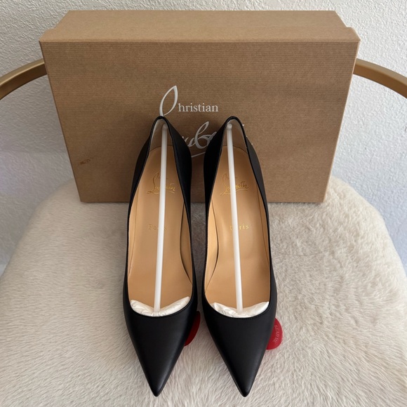 Christian Louboutin Apostrophe Pump 85 Black Heels✨ - Picture 2 of 10